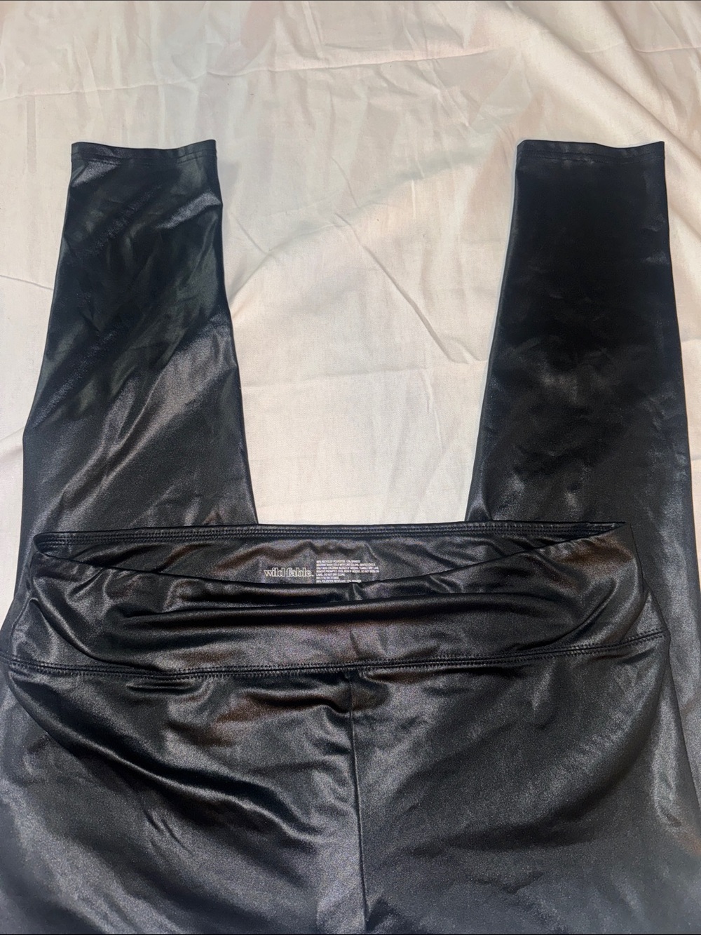 wild fable Black Shiny Faux Leather Leggings
